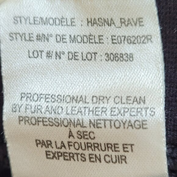 Theory Hasna Rave Leather-Trim Dark Navy Jersey Leggings - Picture 6 of 6